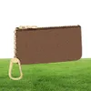 Designer Bag Key Pouch Pochette E Womens Mens Brown Flower Chain Credit Card Holder Coin Mini Wallet Purse Vutto6613001