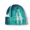 Beanie/Skull Caps Tie Dye Color Knit Hat Beanie Hat Winter Warm Trendy Soft Stretch Beanie Acrylic Skully Cap Outdoor Keep Warm Fashion L0825