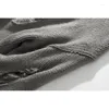 Maglioni da uomo Maglieria con fori larghi Maglione pullover con nappe vintage oversize strappato da strada invernale moda casual unisex