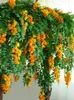 Faux Floral Greenery Bracketplant groene plant simulatie lantaarn plastic nep bloemen rotan riet versieren binnendecoratie hangende maaswerk muur han 230824