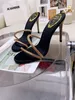 Sandalo da donna di lusso da sposa sposa tacchi alti IRINA Muller in cristallo champagne cinturino in cristallo sandali pop open toe scarpe di design di lusso con scatola 35-42
