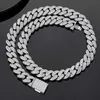 Niestandardowy mrożony łańcuch kubański 18k 24K złoty stadowany bioder Naszyjnik Bransoletka Diamond Moissanite Cuban Chain For Men Jewelry