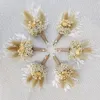 Dekorative Blumen Hochzeit Trauzeugen Knopflöcher Pampasgras Brautjungfernblume Geburtstagstorte Tischdekoration Mini Trockenstrauß Boutonnieres