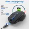 Rato de computador recarregável sem fio mouse para jogos sem fio mouse bluetooth ergonômico silencioso usb mause gamer para computador portátil hkd230825