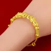 Bangle Real 100% Goud Kleur Lucky Bixie Kralen Armbanden voor Vrouwen Bruids Mannen Sieraden Link Chain Armbanden Bruids Bruiloft Sieraden