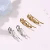 Stud Earrings Vintage Fashion Antique Copper Hollow Flower Statement 2023 Long Ear Hook Earings Jewelry