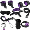 Juguetes para adultos de alta calidad BDSM Juego de bondage de cuero genuino Fetiche Esposas Collar Gag Whip Sexo erótico para mujeres Parejas Juegos 230824