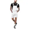 Men Plus Pocket White Jeans Jumpsuit Streetwear Overall Suspender Pants S-3XL skinny jean mens fashion hombre350U