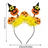 Headbands Wing Skull Pumpkin Decor Hair Hoop Women Spa Wash Face Headband for P oshoots Halloween Party Accessories 230825