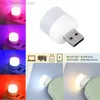 Mini prise USB lampe Protection des yeux LED ampoules de nuit USB charge cadeau de Noël décoration de chambre lampe de livre ronde HKD230824