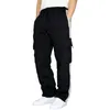 Men's Pants Outdoor Large Pocket Workwear For Autumn Patchwork Solid Color Casual Sports Year Relaxed Fit Cargo Men