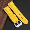 Watch Bands For PAM Rubber Strap 20 22 24 26MM Solid Color Mens Bracelet Vintage Style Waterproof And Dustproof Watchband 230825