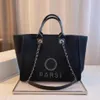 Luxury Women's Hand Canvas Beach Bag Tote Handväskor Klassiska stora ryggsäckar Kapacitet Små kedjepaket Big Crossbody C468 5KGT 70% Designer Outlet Sale