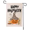 47*32cm Halloween Garden Flag impressão bandeiras de abóbora linho terror banner ao ar livre pendurado decoração de festa SN4448