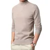 Suéteres para hombres Suéter para hombre Jerseys Medio cuello alto Slim Fit Jumpers Knitwea Ropa casual Hombre Moda Marca Apenado Sólido