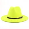 Wide Brim Hats Bucket Women Fedora Unisex Solid Color Hat Men's 29 color Jazz Top Autumn Winter British Retro Panama Felt Cap 230825
