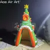 Tente de noël gonflable géante d'extérieur, abri d'arbre de noël, auvent bizarre avec une énorme bouche pour la décoration de carnaval ou une fête d'événement