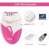 Depilazione femminile Epilatore elettrico USB Donna Ricaricabile indolore Corpo Viso Gamba Bikini Depilatore Trimmer Dispositivo di rimozione dei capelli Bellezza HKD230825