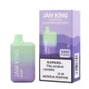 Authentic Jam King Disposable Vapes Ti8000 19ml Juice E Cigarette 600mAh Rechargeable Battery Screen Display 0% 2% 3% 5% vs Puff 9k Tornado 9000 8000 10000 12k