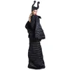 Vestidos casuais listagem de halloween goth retro crossplay mulheres robe longo alargamento manga pulôver tira solta estilo gótico senhora para o outono 2023