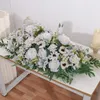 Fiori decorativi personalizzati Rosa rossa Matrimonio Strada Piombo Fiore Palla T Decorazione scenica Layout evento Simulazione Decorazioni da tavola in fila di seta