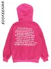 Hoodies das mulheres moletom boofeenaa carta impressão rosa gráfico streetwear y2k hoodie pullovers 2023 outono inverno roupas topos c69de51 230824