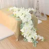 Decorative Flowers 1m Long Banquet Table Runner Artificial Arrangement Wedding Arch Backdrop Decor Flower Row Party Accessories