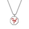 Hanger Kettingen Anime Jackie Chan Avonturen Ketting 12 Chinese Zodiac Titanium Stell Voor Mannen Vrouwen Party Geschenken