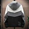 Men's Jackets 2023 Patchwork Hooded Jacket Oversize Windbreakers Thin Brand Boys' Clothing Male Autumn Outdoor 4XL