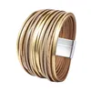 Bangle Variety Gradient Armband Fashion Color Leather Rope Mix och Match PU Ladies Magnetic Buckle Girls Accessories