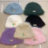 Wide Brim Hats Bucket Hats Korean Atmosphere Plush Bucket Hat Women Autumn and Winter Warm Ear Protection Versatile Show Face Rabbit Hair Knitted Basin Cap 230824