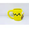 Tazas Taza de café de dibujos animados japoneses Té de leche divertido Cerámica Niños Oficina Drinkware 300-400ml Kawaii