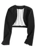 Women's Suits TVVOVVIN 2023 Black Suit Small Coat Summer Long Sleeve Design Sense Sweetheart Cardigan Short Top 6S1D