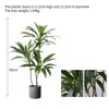 Dekorative Blumen Künstliche Dracaena-Seidenpflanze im Topf, 1,5 m, künstliche Pflanzen, gefälschte Duftstoffe, Baumboden, Bonsai für Wohnzimmer, Büro, Heimdekoration