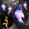 その他のイベントパーティー用品11042cm大型サイズLEDハロウィーンゴーストアウトドアライトフェスティバルドレスアップスケルトンホラーハンギングホーイングハロウィーンパーティーの装飾230825