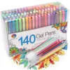 Ballpoint Pens 100pcs Gel Pen Multycolour Ballpoint Highlighter Пополните красочные сияющие ручки для школьных принадлежностей Студенты канцелярские товары 04116 230825