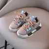 Athletic Outdoor Children Fresh Mesh Shoes Pink Girls Sneakers Spring Fashion Barn Gray Boys Casual Flat Heel Student F01221 230825