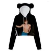 Sweats à capuche pour femmes WAMNI Vinnie Hacker Bear Ear Sweat à capuche Filles Femmes Sweats à capuche Pull Simple Tops Fashion Streetshirt