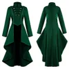 Casacos de Trench das Mulheres SISHION Mulheres Medieval Victorian Traje Tuxedo Tailcoat Gótico Steampunk Trench VD1984 Irregular Hem Vintage Frock Outfit Casaco 230824