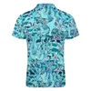ヒトデのカジュアルTシャツコーラルリーフプリントポロシャツクールシャツビーチ半袖デザイン衣類大規模HKD230825