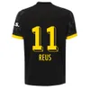 23 24 25 Reus Reyna Soccer Maglie a casa 2024 2025 Dortmund Schulz Brandt Sancho Blackout All-Black 50th Haller Hazard Witel Malen Men Kit Kit Shirt