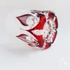 Vinglasögon Handblåst delikat bohemsk tjeckisk kristallglasskopp för att klara glasvaror japanska edo kiriko stil vatten presentförpackning