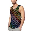 Herren Tank Tops Valentine Herzen Sommer Top Rot und Rosa Workout Mann Benutzerdefinierte Streetwear Ärmellose Shirts Plus Größe