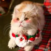 Coleiras de cachorro natal pet babadores gato arco colar de malha ano cães arnês cachecol natal traje acessórios para pequeno médio suprimentos