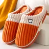 Hommes femmes pantoufles coton chaussures rouge orange hommes femmes coton chaussures intérieur chaud coton pantoufles eur 36-45