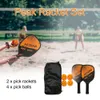 Raquettes de courge Pickle Paddles Raquettes Set Pickleball Balls avec sac de transport pour hommes femmes Raquette 4 Pickleballs 230824