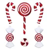 Jullekorationer Candy Cane Ornament Glitter Crutch Pendant Tree Hängande prydnad