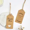 100 Pcs Lot Thank You Kraft Paper Cards Pretty Design Printing Fower Necklace Earring Hairpin Brooch Handmade Jewelry Packaging