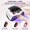 Nail Dryers UV LED Lamp For Nails Drying Manicure With Memory Function LCD Display 168W Professional Art Salon Tools 230825