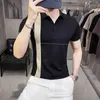 British Style Summer Men Polo Shirts Short Sleeve Solid Front Pocket Decor Korean Slim Fit Casual Homme Streetwear 4XL HKD230825